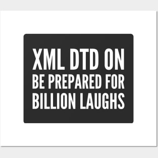 Secure Coding XML DTD ON Prepare For Billion Laughs Black Background Posters and Art